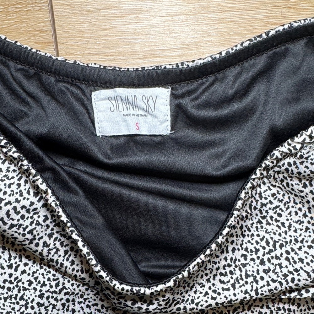 Sienna Sky Black and White Midi Skirt - Picture 3 of 7